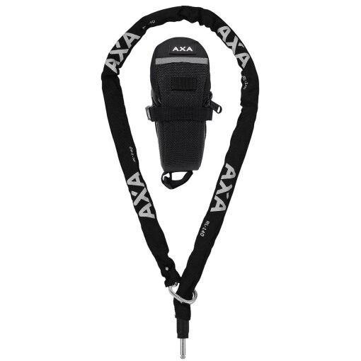 AXA Einsteckkette 140 cm, mit Outdoor-Tasche, mit Nylonummantelung, schwarz, AS