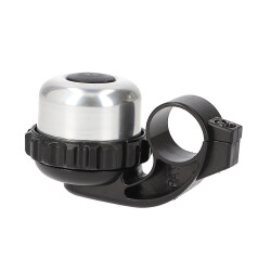 Fahrrad Glocke Rotorglocke SPIN BELL Alu/ Kunststoff silber schwarz