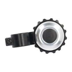 Fahrrad Glocke Rotorglocke SPIN BELL Alu/ Kunststoff silber schwarz