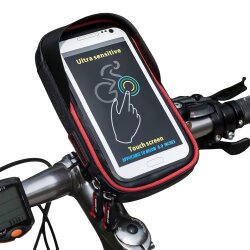 Fahrrad Halterung Smartphone Handy Halter UniversalTasche E-Bike rot