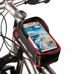 Fahrrad Tasche Rahmentasche Oberrohrtasche Smartphone Halterung  rot